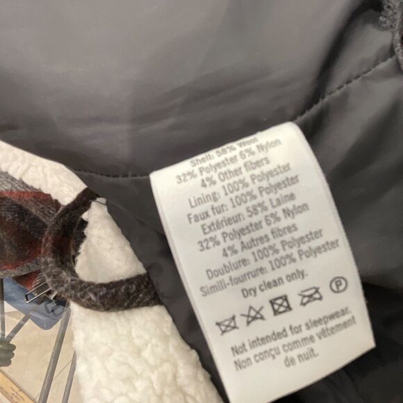 Janie & Jack Sherpa Plaid zip up Bomber Jacket Toddler Size 3/4 brown wool blend - Picture 6 of 14